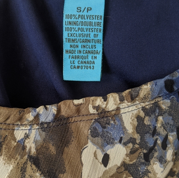 Floral midi lined skirt - Picture 3 of 4